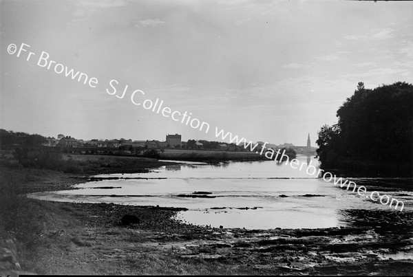 THE COLLEGE & CATHEDRAL TOWER FROM BEND OF RIVER EVENING TIME